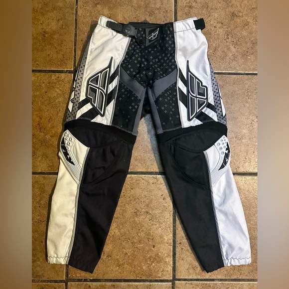 F16 Fly BMX racing black and white biker pants - Picture 1 of 9